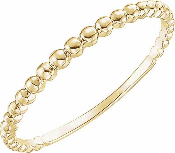 Delicate Gold Bead Ring