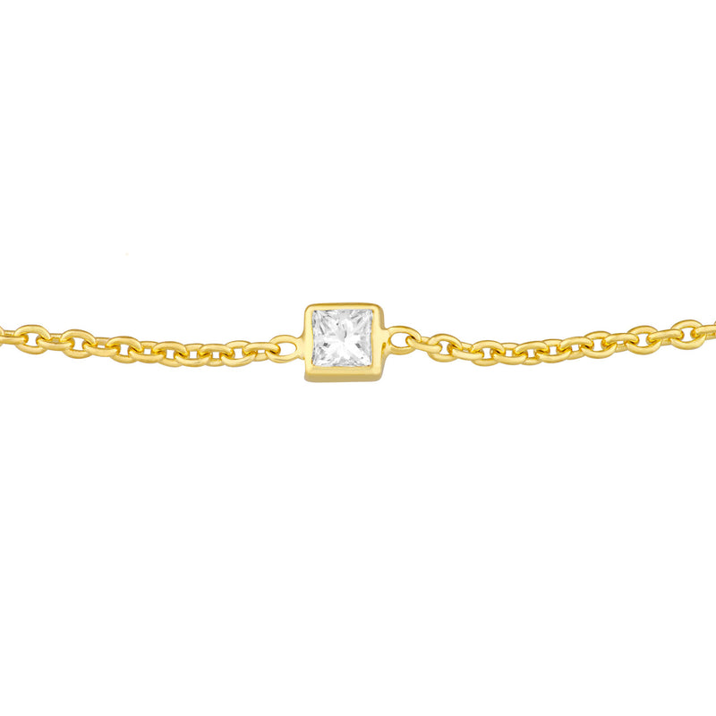 Adjustable Diamond Solitaire Bracelet (more shapes)