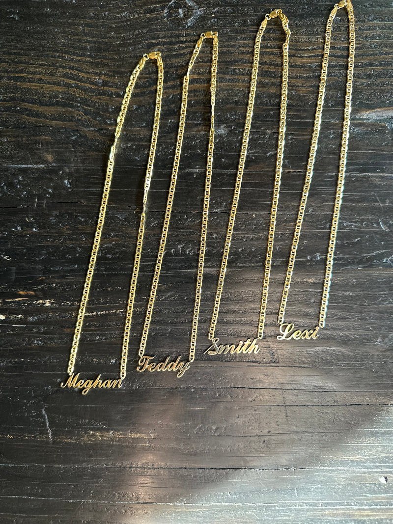 Mariner Script Necklace