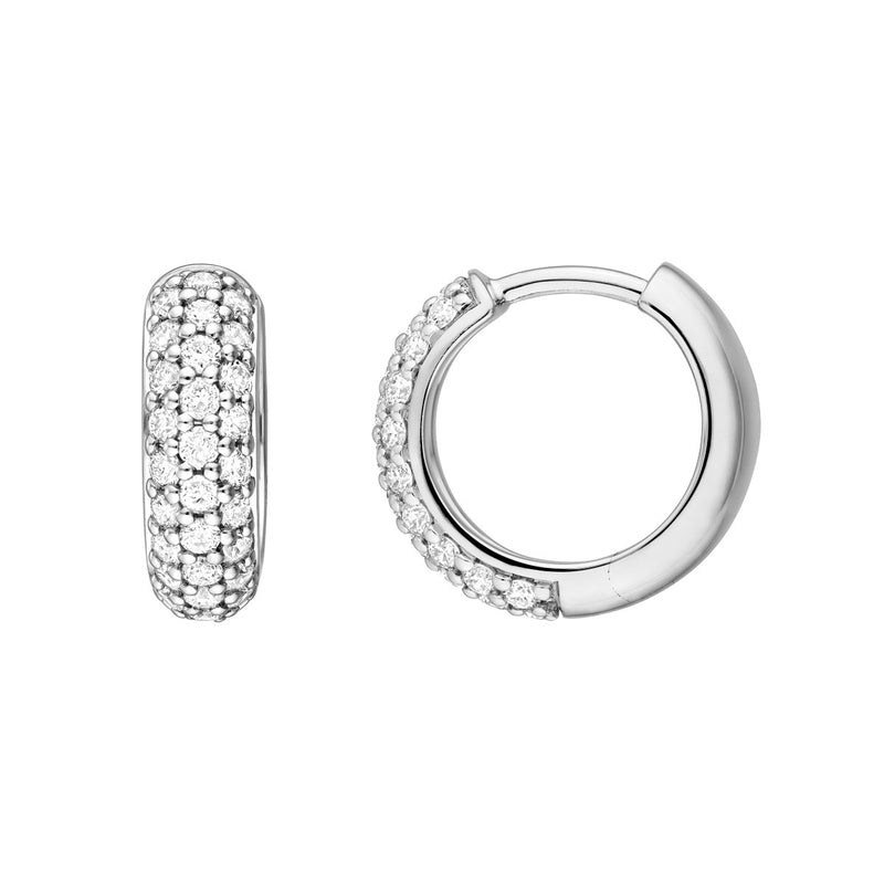 Three Row Diamond Huggies