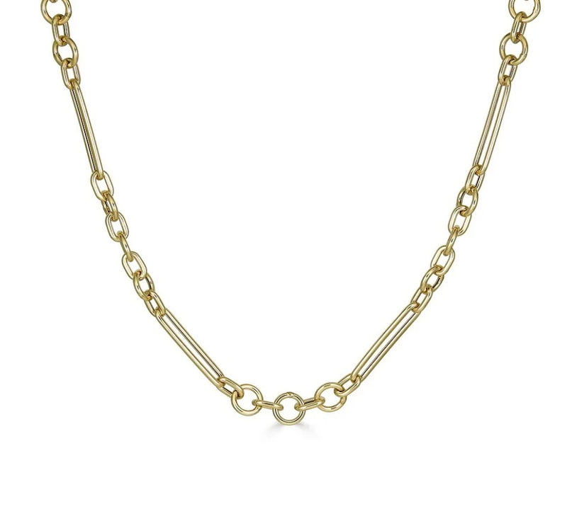 Paperclip Rolo Mixed Link Necklace