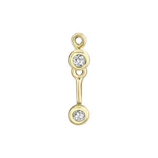 Tiny Bezel Diamond Stud With Jacket