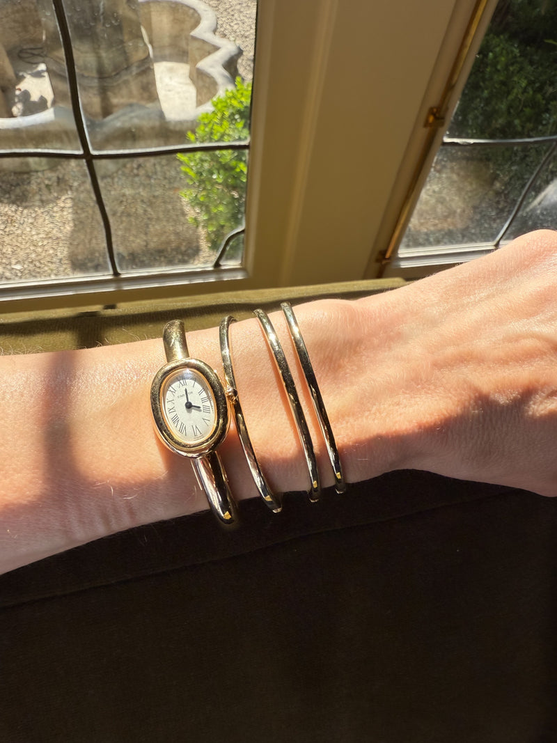 Gold Seamless Bangle - 3mm