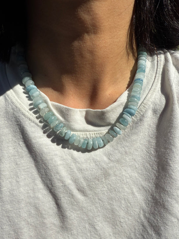 Hand Knotted Aquamarine Necklace