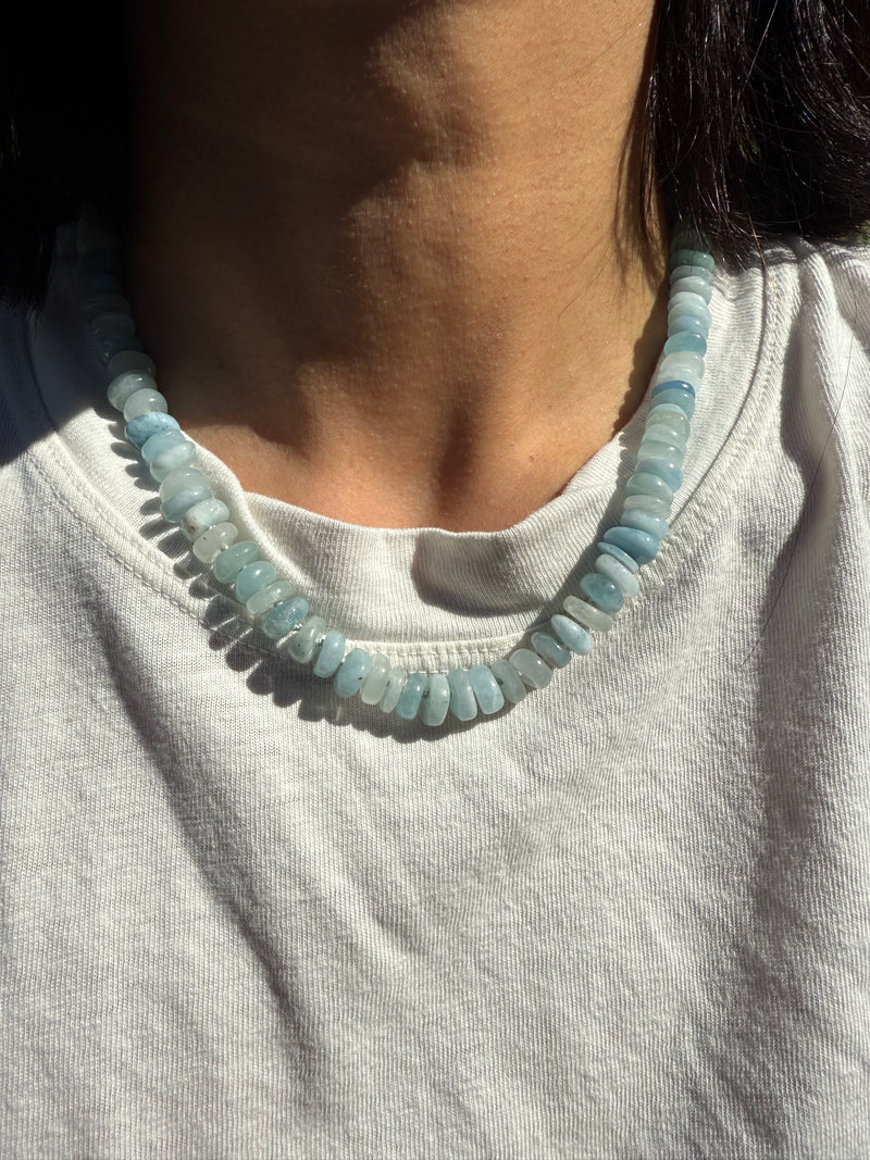 Hand Knotted Aquamarine Necklace
