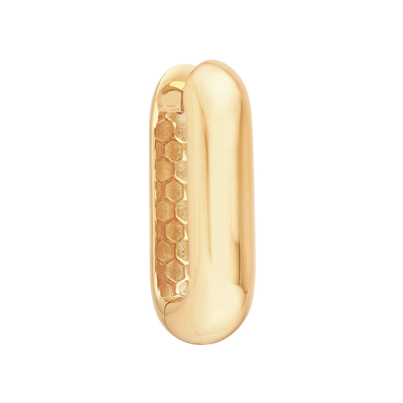 Gold Oval Hoops