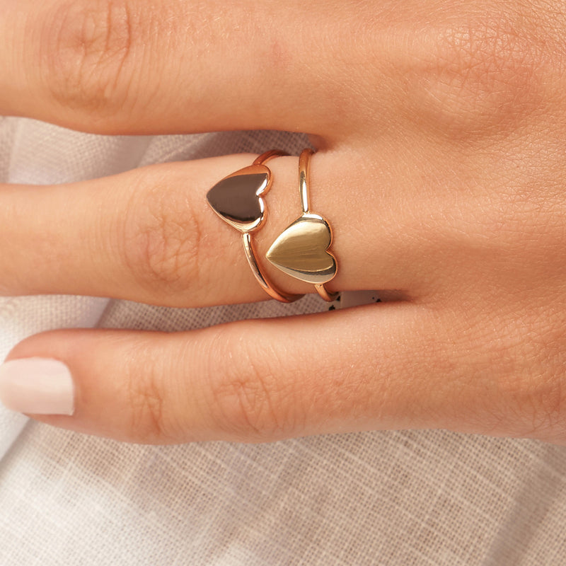 Flat Heart Ring