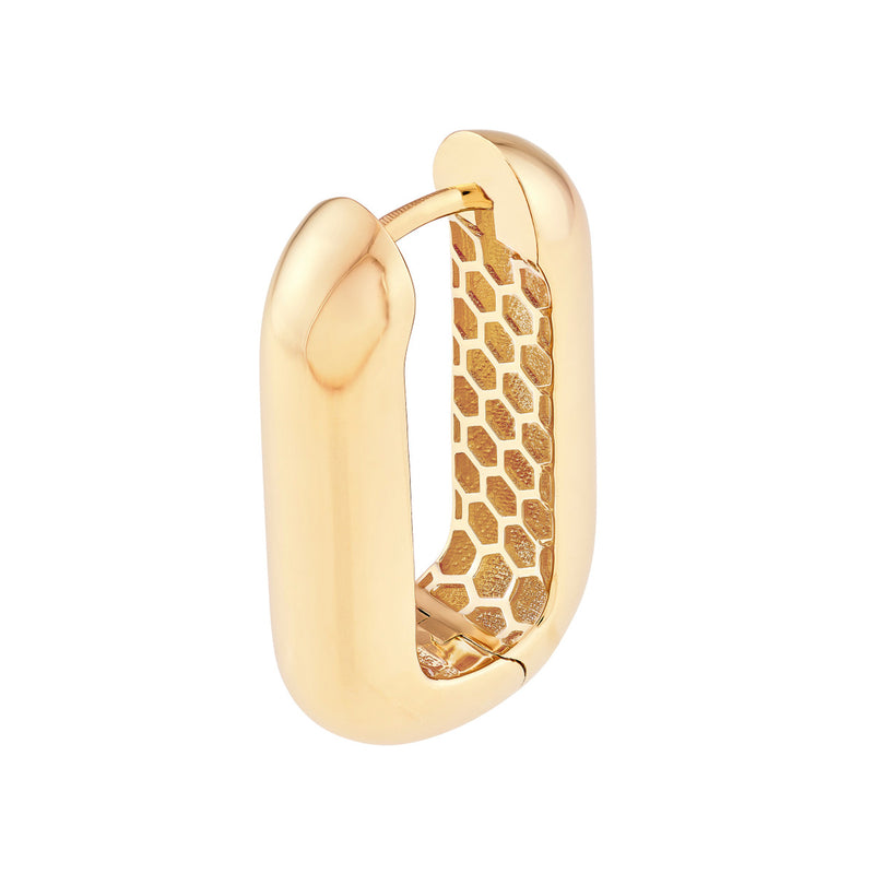 Gold Oval Hoops