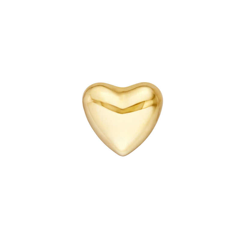 Gold Puffy Heart Earrings