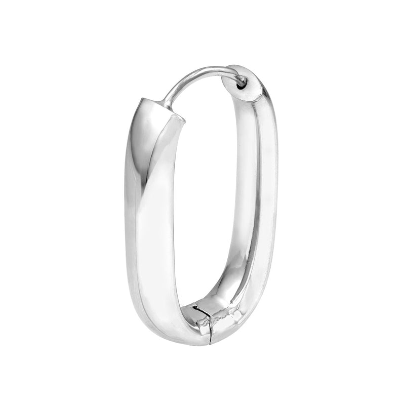 Sterling Silver Oval Hoops