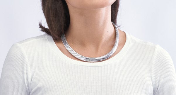 Sterling Silver Tube Necklace