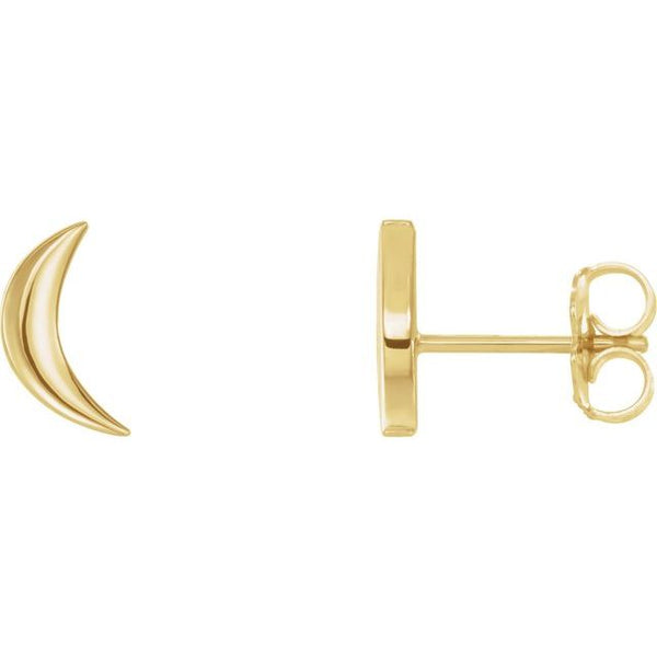 Gold Crescent Moon Earrings