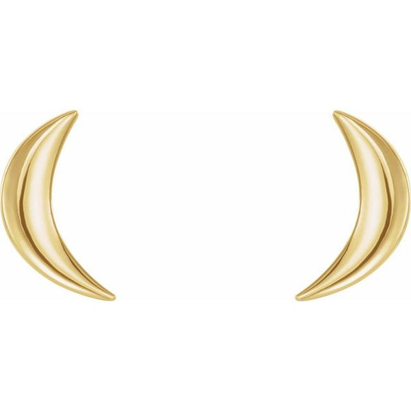 Gold Crescent Moon Earrings