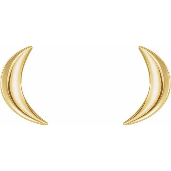 Gold Crescent Moon Earrings