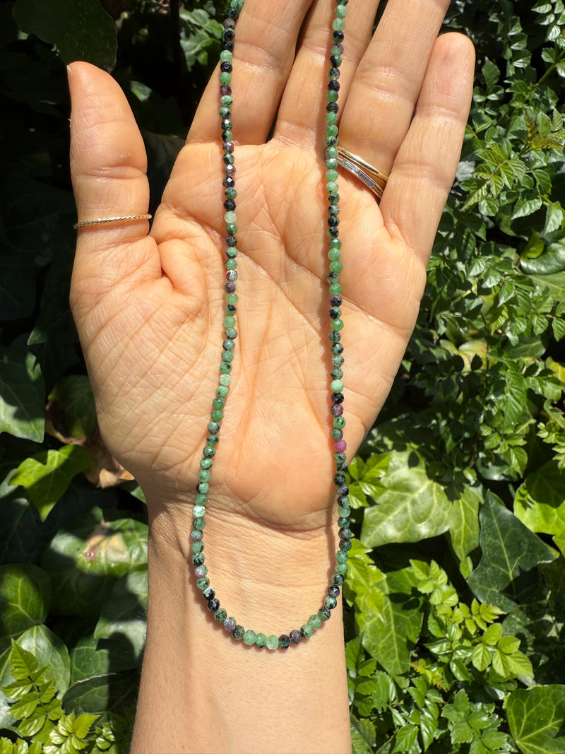 Ruby and Zoisite Necklace