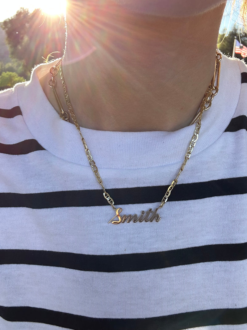 Mariner Script Necklace