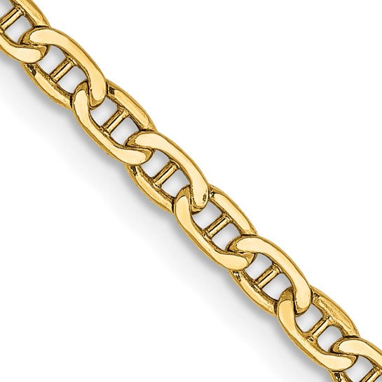 Gold Mariner Chain (multiple lengths) - 2.4mm