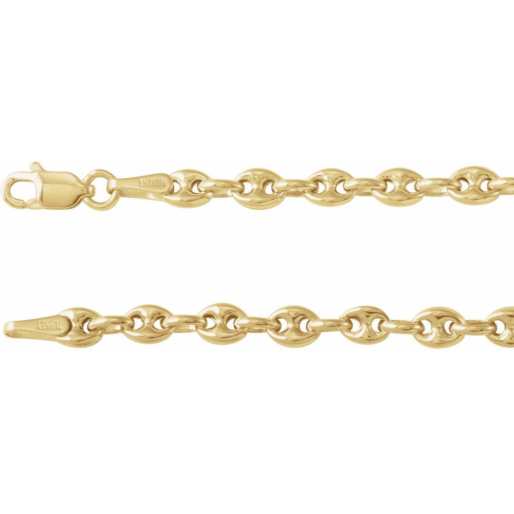 Gold Puffed Mariner Chain (multiple lengths) - 3.8mm – SMITH + MARA