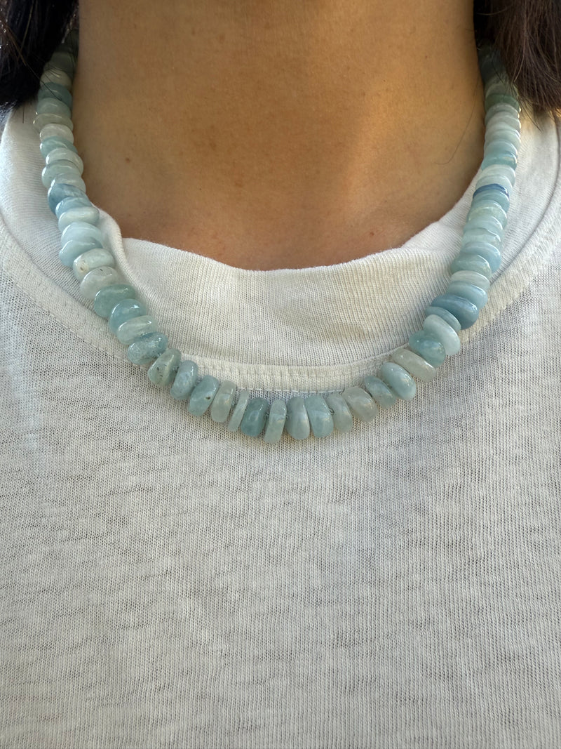 Hand Knotted Aquamarine Necklace