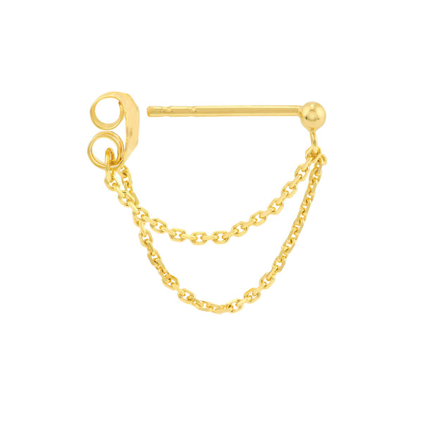 Gold Draped Chain Earrings