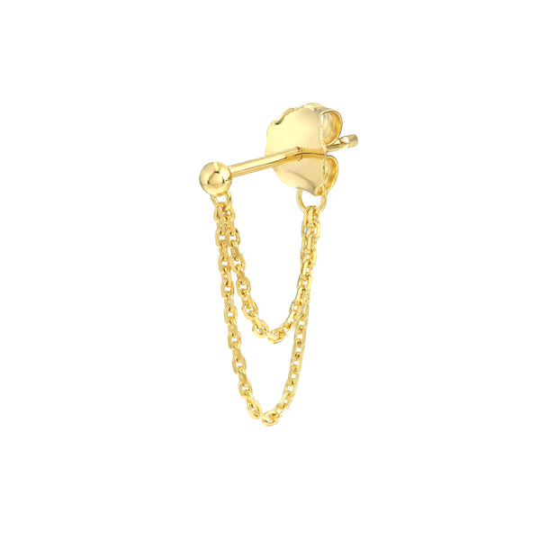 Gold Draped Chain Earrings