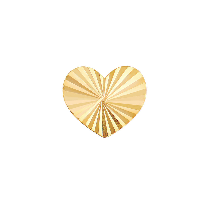 Fluted Heart Earrings