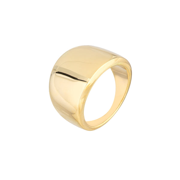 Wide Gold Signet Ring