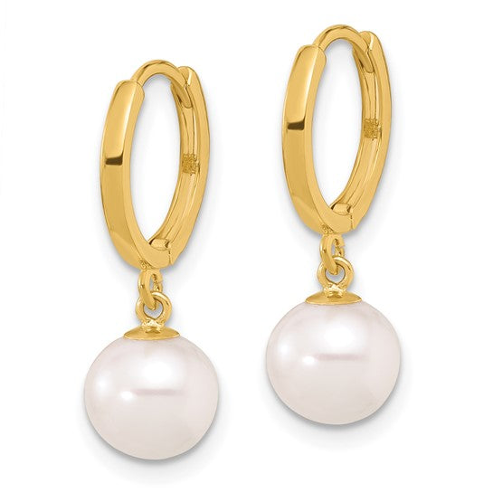 Pearl Dangle Hoops