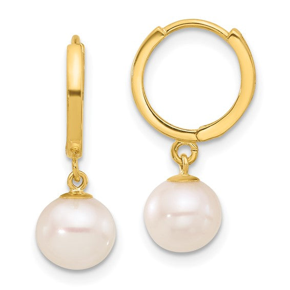 Pearl Dangle Hoops