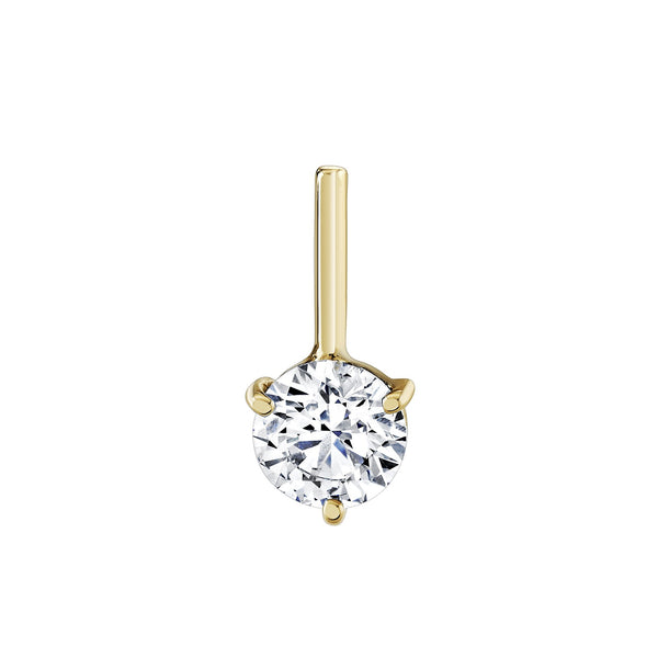 Gold Bar Diamond Stud - 1 Carat