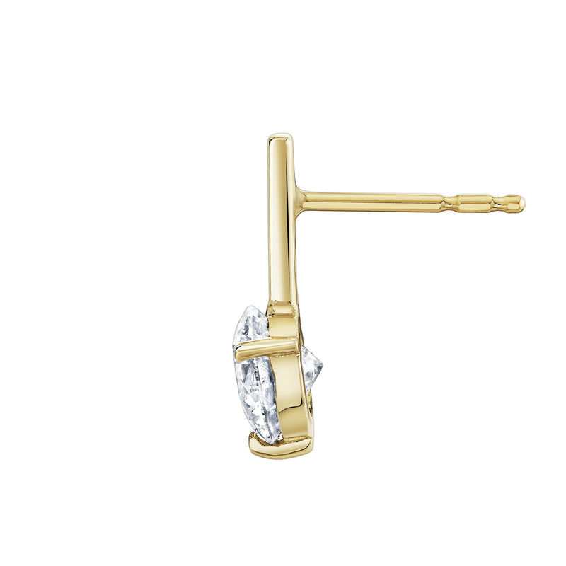 Gold Bar Diamond Stud - 1 Carat