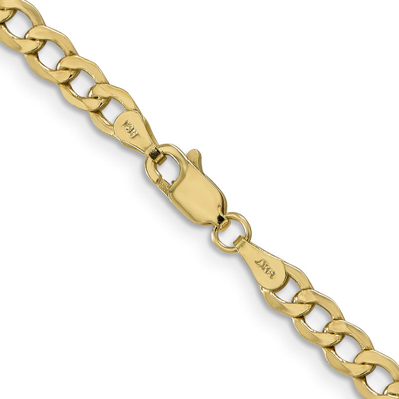 Gold Curb Chain - 3.35mm