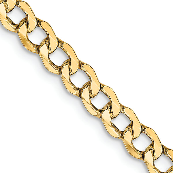 Gold Curb Chain - 3.35mm