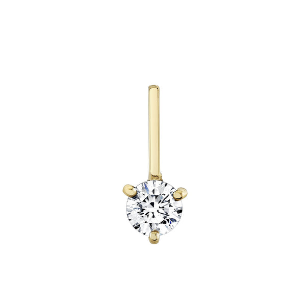 Gold Bar Diamond Stud - 1/2 Carat