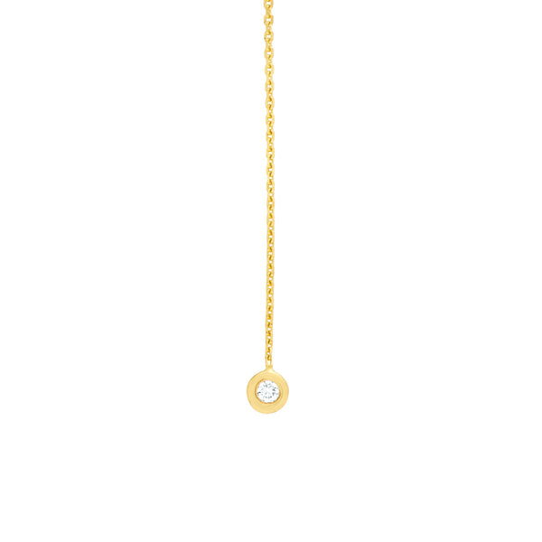 Diamond Drop Threader Earrings