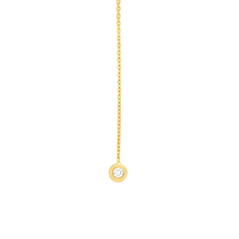 Diamond Drop Threader Earrings