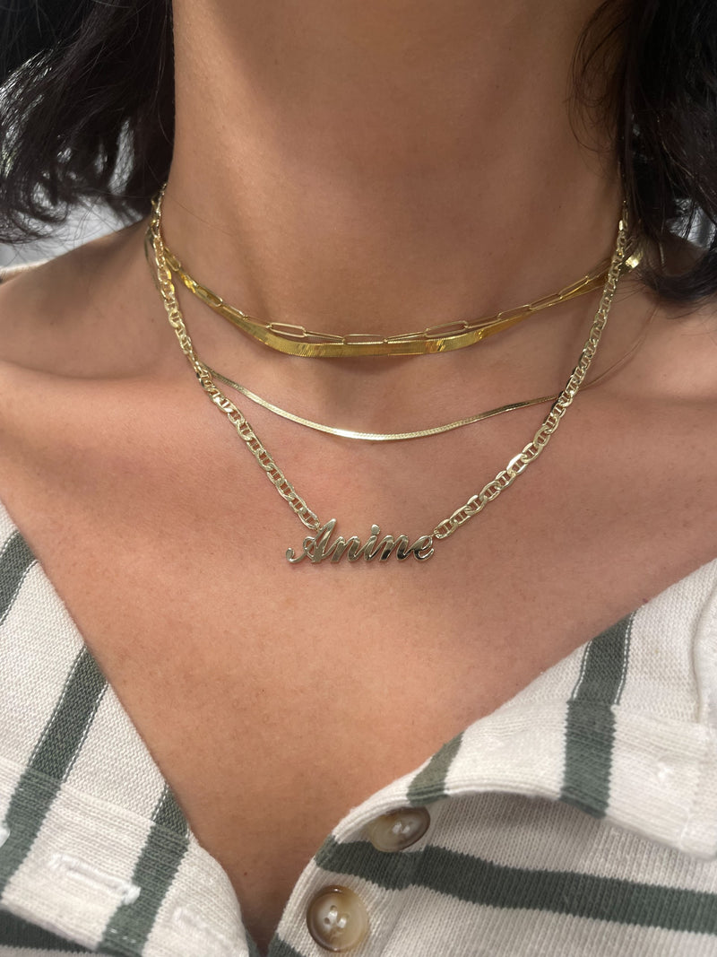 Mariner Script Necklace