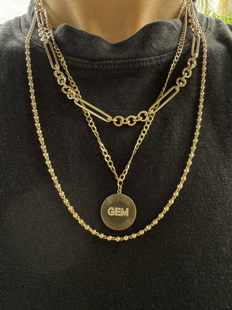 Paperclip Rolo Mixed Link Necklace