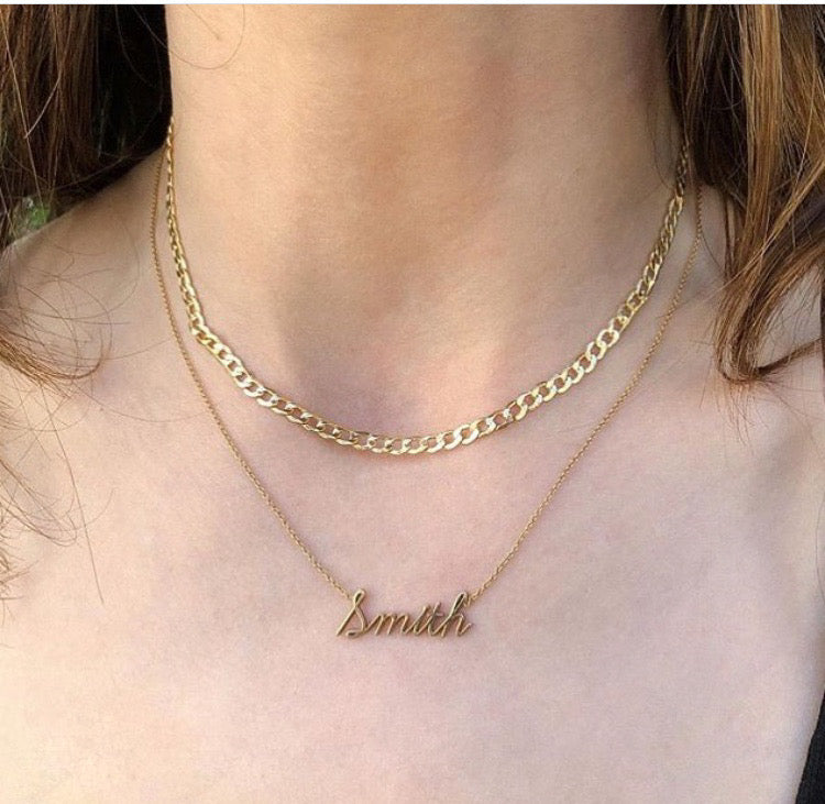 Gold Curb Chain - 3.35mm