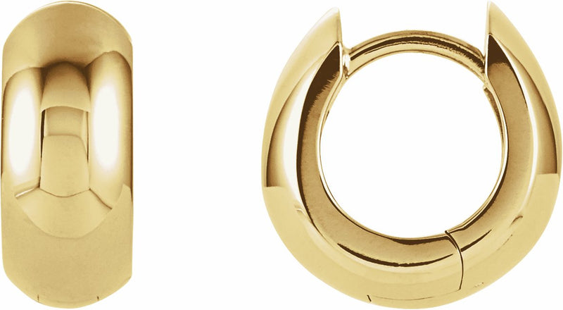 Thick Gold Hoop Earrings