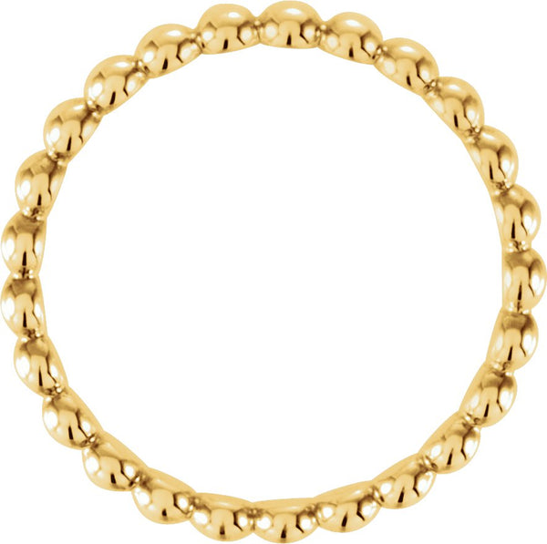 Gold Bead Eternity Band