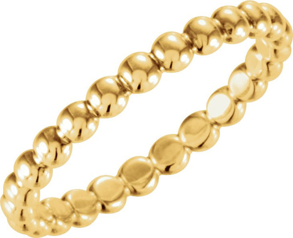 Gold Bead Eternity Band