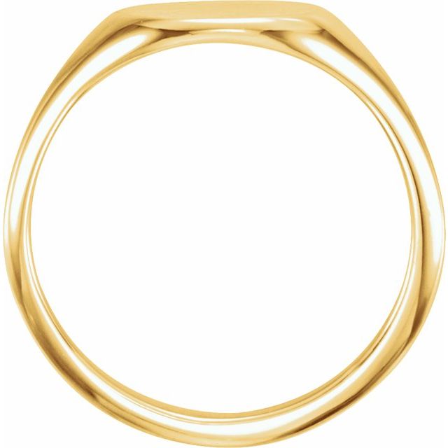 Gold Oval Signet Ring (Engraving Option)