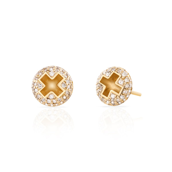Pave Diamond Screw Stud