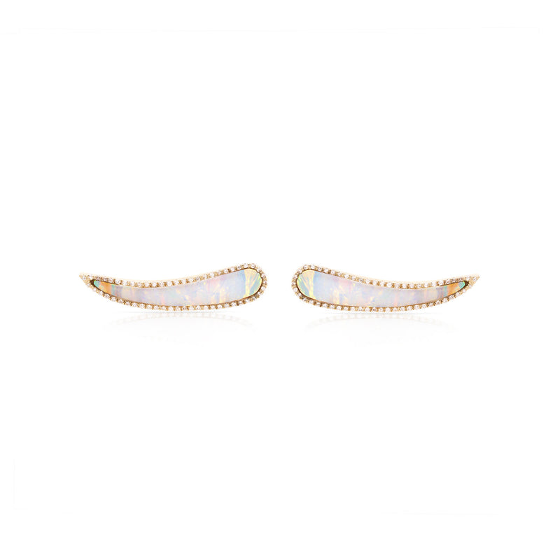 Pave Diamond Stone Skimmer Earring (more colors available)