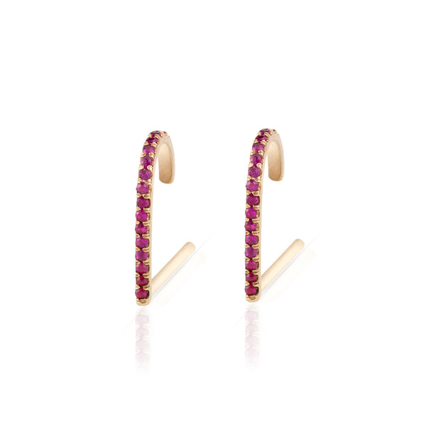 Pave Ruby Suspender Earring