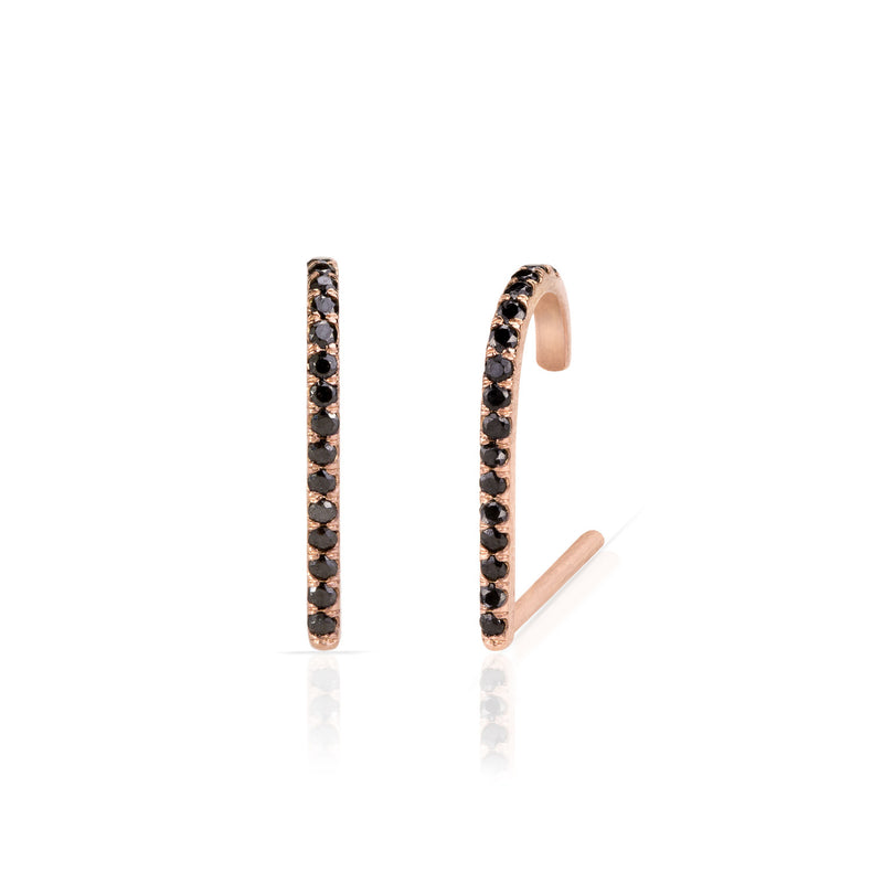 Pave Black Diamond Suspender Earring
