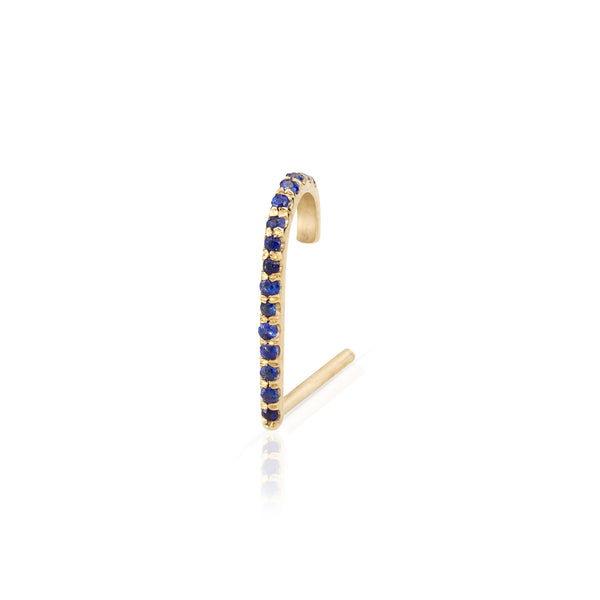 Pave Blue Sapphire Suspender Earring