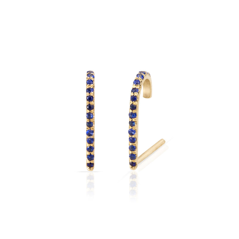 Pave Blue Sapphire Suspender Earring