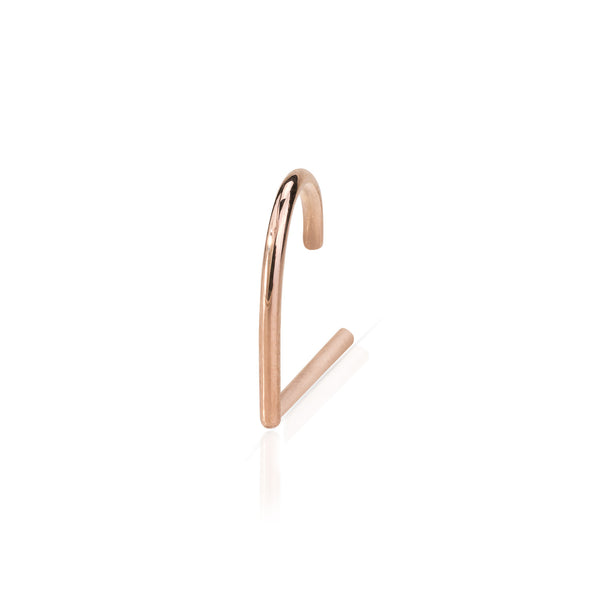 Solid Gold Suspender Earring